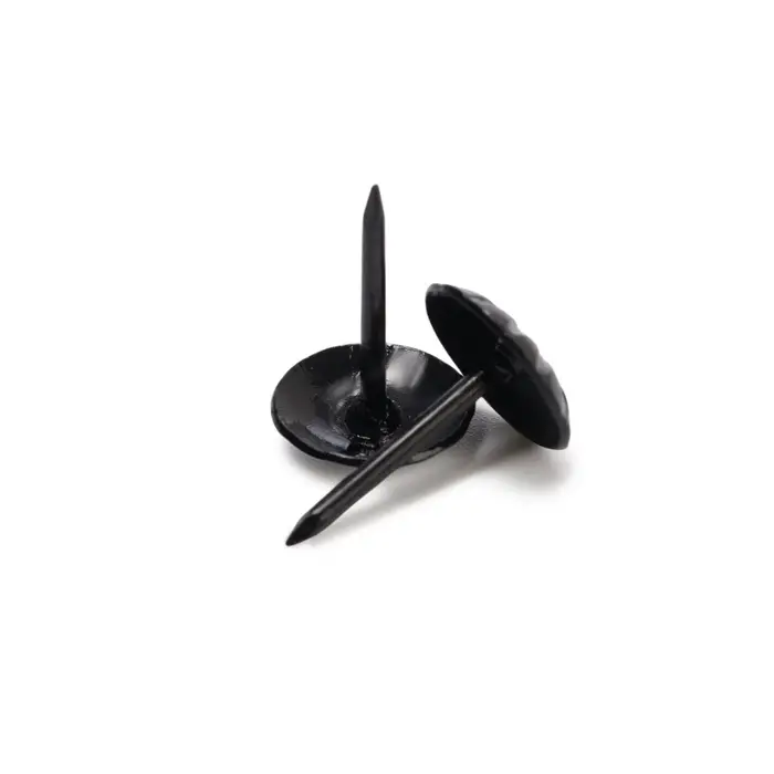 Гвозди ТУНДРА, декоративные, обивочные, фактурные, 11×16 мм, черный, 100 шт. Гвозди ТУНДРА, декоративные, обивочные, фактурные, 11×16 мм, черный, 100 шт.