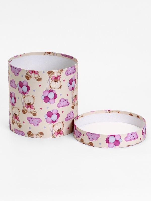 Шляпная коробка, Мишка , 20 х 20 см