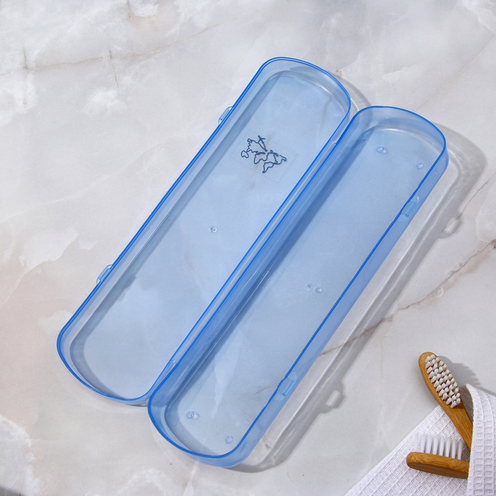 Футляр для зубной щётки и пасты , голубой, 21 х 5,5 см Футляр для зубной щётки и пасты , голубой, 21 х 5,5 см