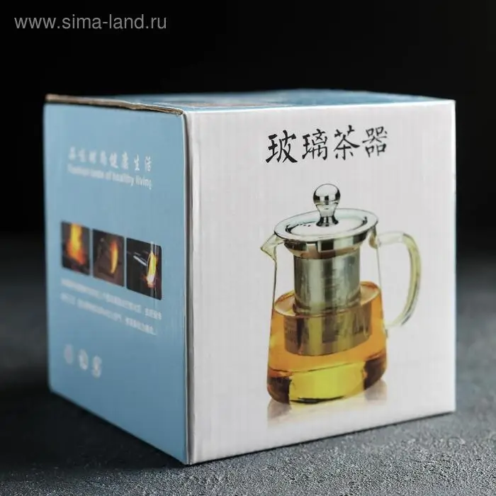 Чайник стеклянный заварочный с металлическим ситом &laquo;Эгла&raquo;, 550 мл