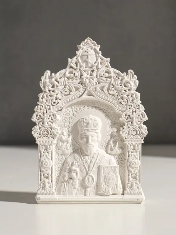 Икона с подвесом Икона с подвесом "Николай Чудотворец", размер 12х8х2 см,гипс