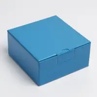 Коробка подарочная складная, упаковка, «Синяя», 15 х 15 х 7 см