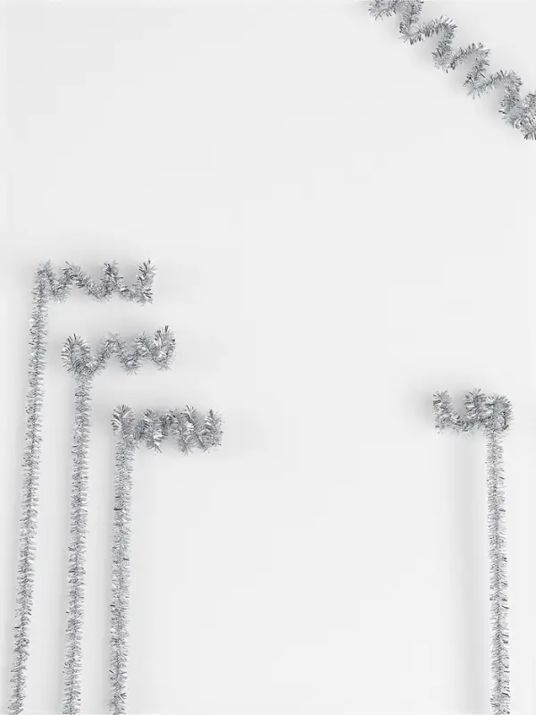 Синельная проволока &laquo;Блеск&raquo;, набор 50 шт., серебряная, 30 см