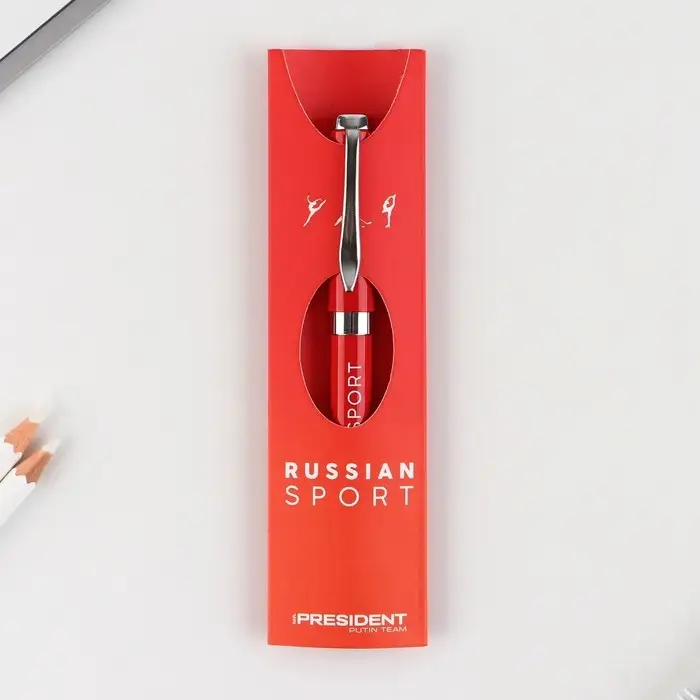 Ручка металл шариковая «Russian sport», синяя паста, 1 мм, фурнитура серебро Ручка металл шариковая «Russian sport», синяя паста, 1 мм, фурнитура серебро