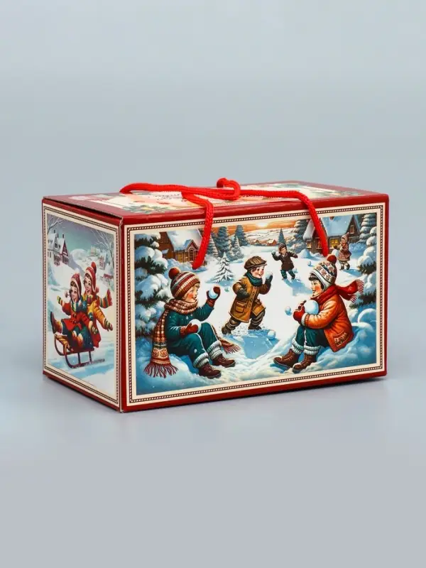Подарочная новогодняя коробка «Счастливые деньки» , Посылка 20×12×12 см Подарочная новогодняя коробка «Счастливые деньки» , Посылка 20×12×12 см