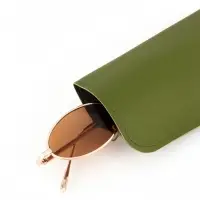 Футляр для очков, без застёжки, 17.5&times;0.3&times;7.5 см, зелёный