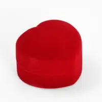 Футляр под 2 кольца &laquo;Сердце малое&raquo;, серёжки, бархатный, 5&times;4.4&times;3.7 см, бордовый