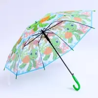 Зонт - трость детский «Морские черепашки» d=84 см, 8 спиц, 65×7×6 см
