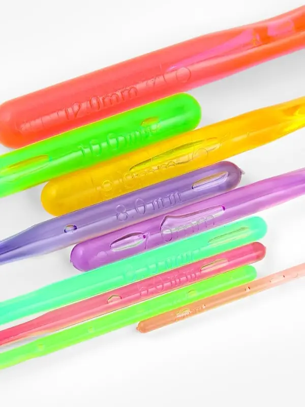 Набор крючков для вязания, d=3-12 мм, 14 см, 9 шт., разноцветный