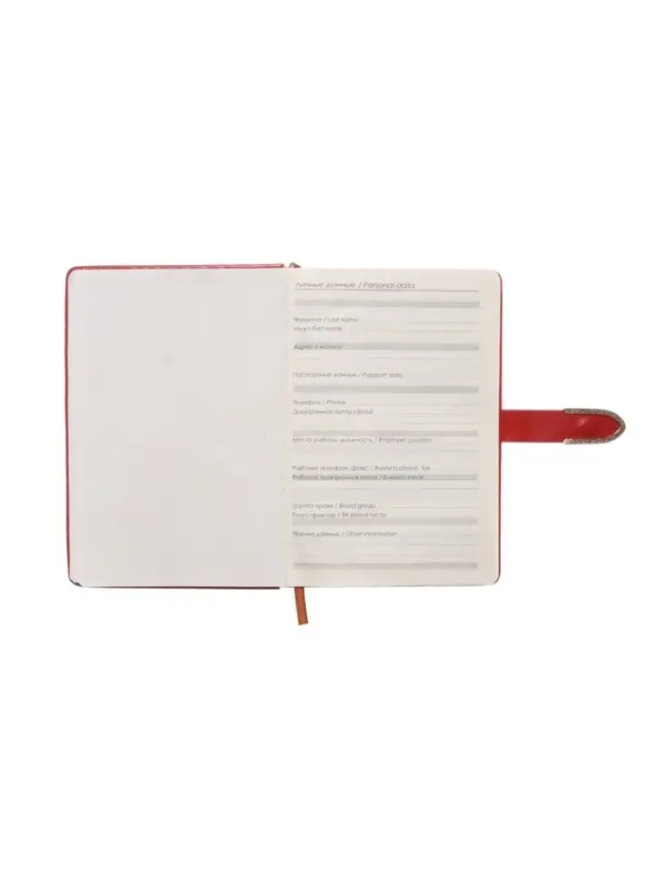 Ежедневник недатированный формат А5, с хлястиком, 112л, линия, пвх, Красный Ежедневник недатированный формат А5, с хлястиком, 112л, линия, пвх, Красный