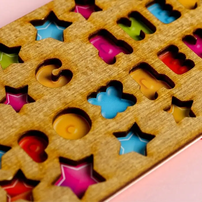 Конверт для денег с деревянным элементом &laquo;С Днём Рождения&raquo; звездочки, 16.5&times;8 см