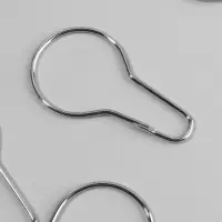 Крючок для штор, 6.8&times;3.8&times;0.2 см, 20 шт., цвет серебряный