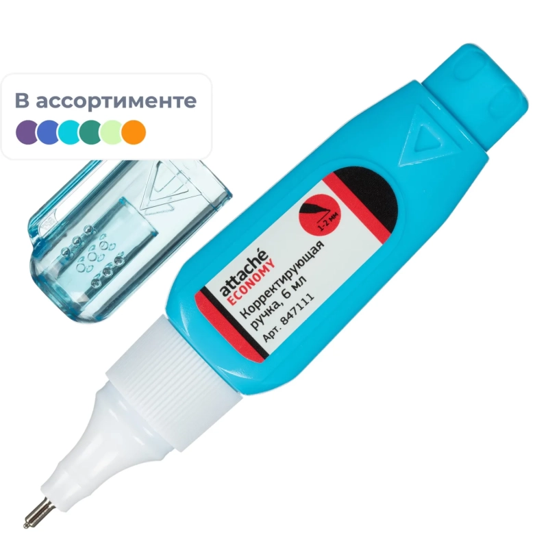 Корректирующий карандаш 6мл, мета ллический наконечник