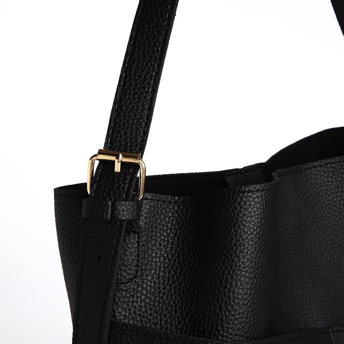 Сумка женская тоут на магните, цвет чёрный Сумка женская тоут на магните, цвет чёрный