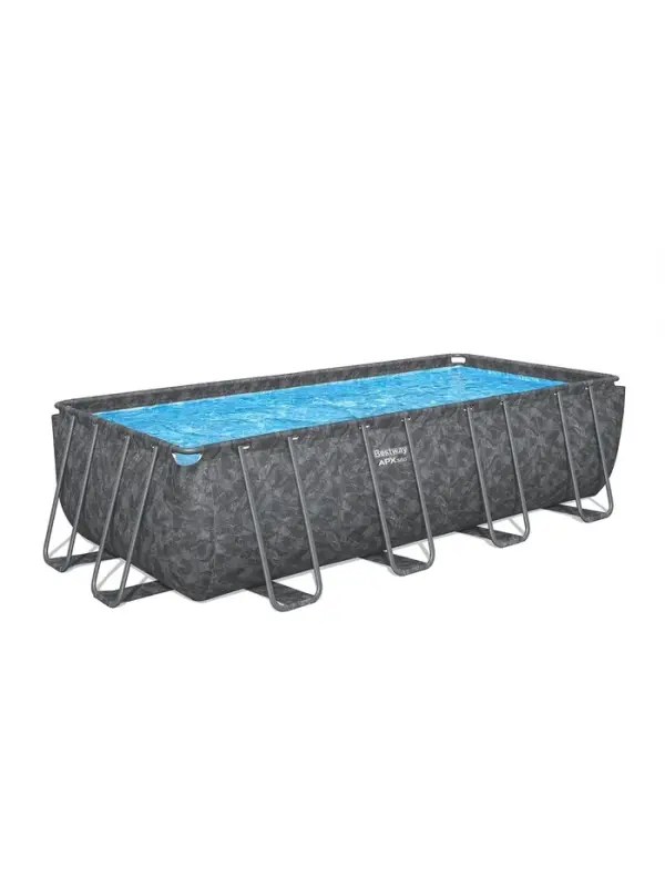 Бассейн каркасный Power Steel, 549&times;274&times;132 см, фильтр-насос, лестница, тент, прямоугольный, 561KA Bestway