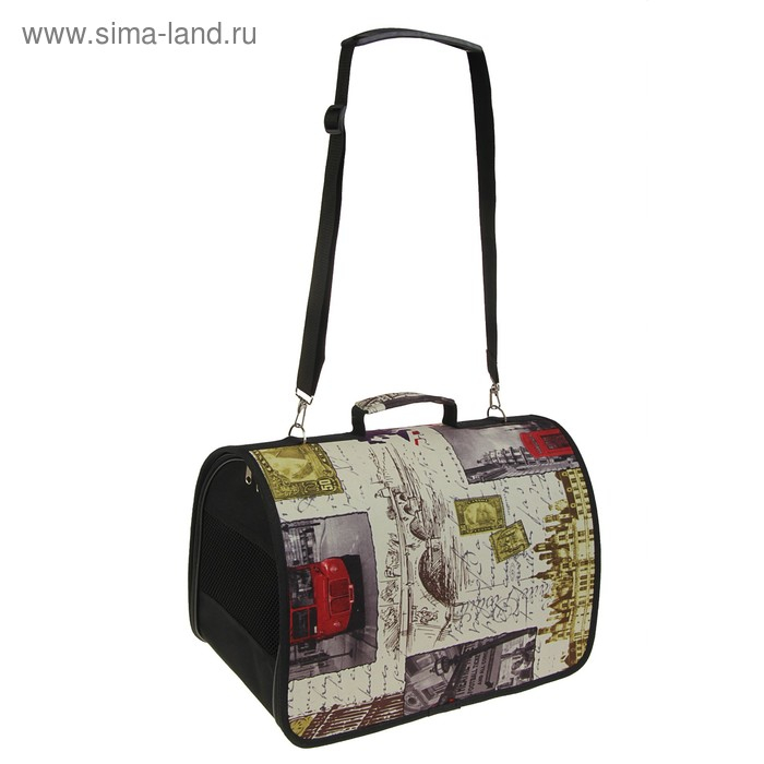 Сумка - переноска для животных  Сумка - переноска для животных "Лондон", 40 х 25 х 27 см, микс цветов