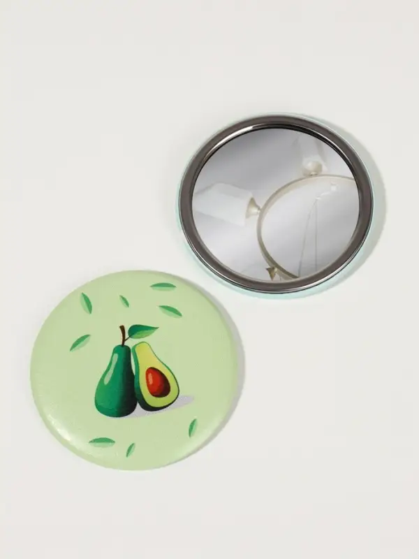Зеркало карманное &laquo;Авокадо&raquo;, d=7.5 см, рисунок МИКС