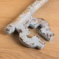 Сувенир «Ключ от счастья», 4.5×21×50 +/- 3 см, дерево, голубой