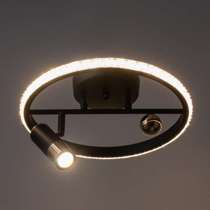 Люстра Люстра "Акрополь" 35Вт LED черный, золото 2700-6400k 30х30х15см