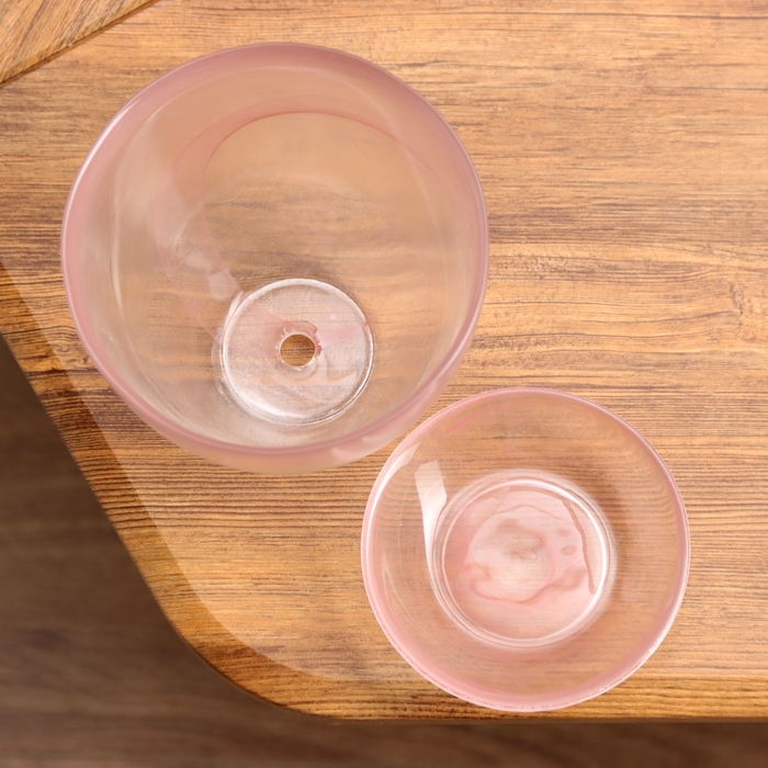 Горшок цветочный с поддоном №2 Горшок цветочный с поддоном №2 "Алеб" розовый, 0,85 л