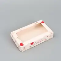 Коробка подарочная складная &laquo;С любовью&raquo;, 20&times;12&times;4 см, с окном