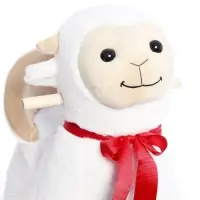 Качалка "Овечка", со спинкой, цвет белый