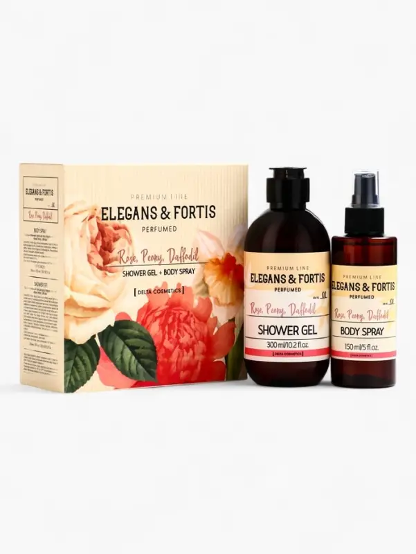 Набор женский VEGAN.Love.Studio  Набор женский VEGAN.Love.Studio "Rose, Peony, Daffodil": гель для душа 300 мл + спрей для тела 150 м