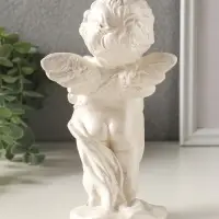 Фигурка гипс &laquo;Ангел держит сердечко&raquo;, 18&times;9&times;10 см, перламутр