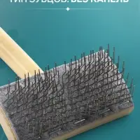 Щётка - пуходёрка, основание 110&times;58 мм, жёсткая, для &laquo;Кавказца&raquo;, дерево