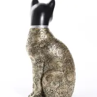 Фигурка полистоун &laquo;Чёрная кошечка с бабочкой&raquo;, 13.5&times;11.5&times;24 см