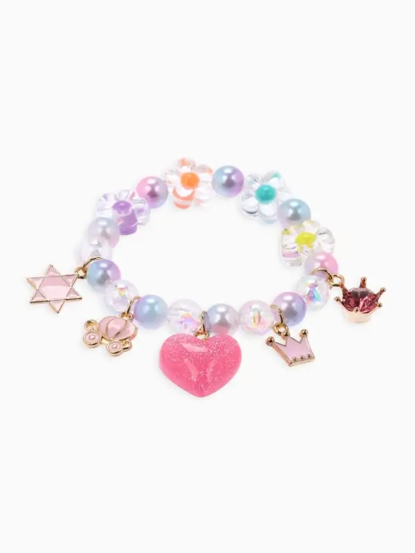 Браслет детский &laquo;Выбражулька. Принцесса с цветами&raquo;, d=5.5 см, разноцветный в золоте