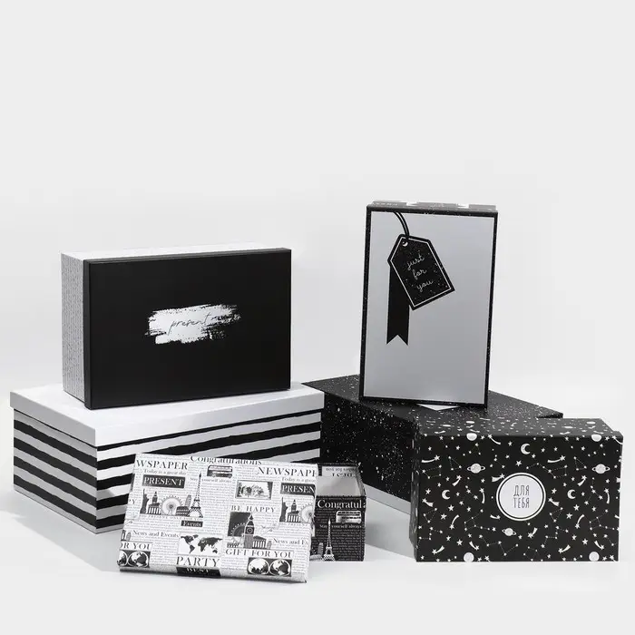 Набор коробок 6 в 1, упаковка подарочная, &laquo;Универсальный&raquo;, 20 х 12.5 х 7.5 - 32.5 х 20 х 12.5 см