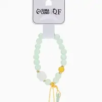 Браслет-оберег &laquo;Нефрит и кварц&raquo;, №8, d=6 см, зелёный