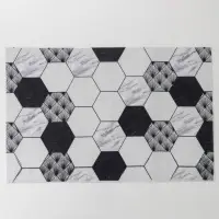 Коврик придверный Доляна &laquo;Мрамор&raquo;, вырезной, грязезащитный, 80&times;120 см, серый