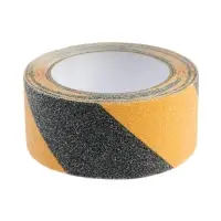 Лента клейкая ТУНДРА, противоскользящая, черно-желтая, 50 мм &times; 5 м