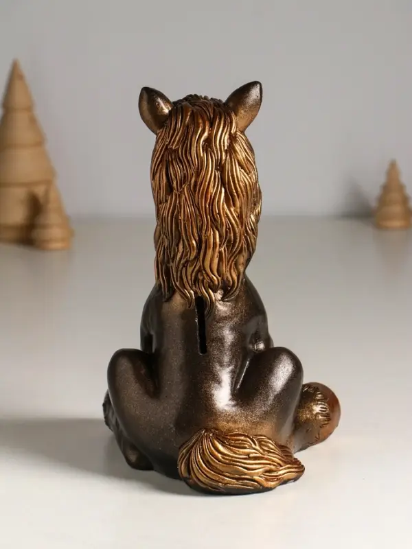 Копилка для денег &laquo;Радостный конь&raquo;, гипс, 20 см, под бронзу