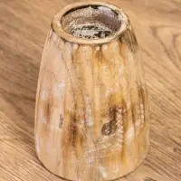 Подсвечник, d=4 см, 9&times;9&times;10 см, дерево джати, бежевый