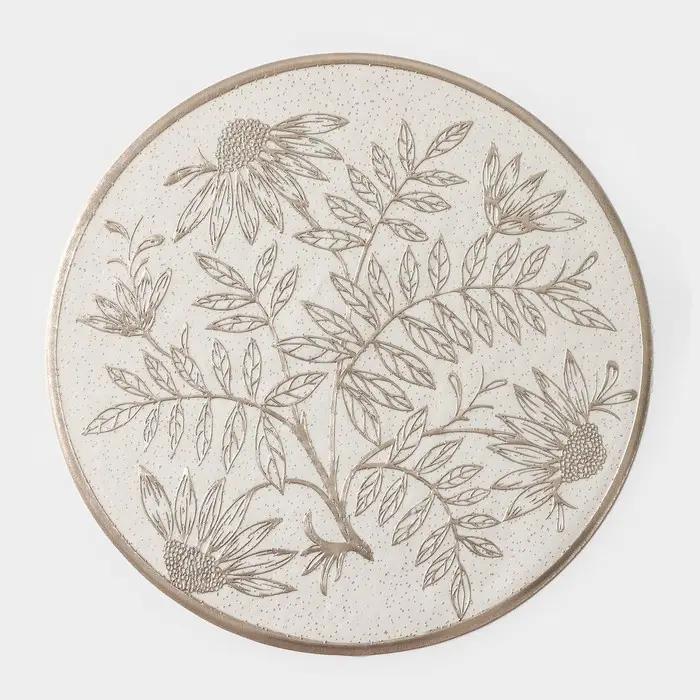 Салфетки сервировочные на стол Доляна &laquo;Ботаника&raquo;, 2 шт., d=38 см, бежевые