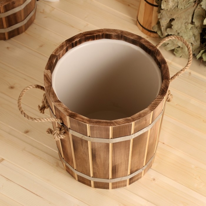 Запарник для бани, 10л,  Запарник для бани, 10л, "Добрыня", с пластмассовой вставкой