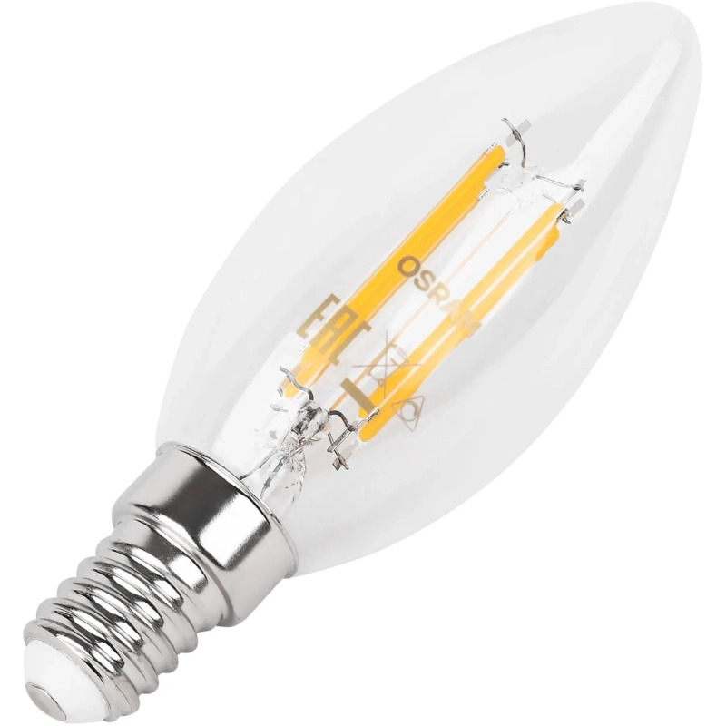 Лампа светодиодная OSRAM LSCLB60 5W/827 230VFILCL E14 FS1(684577)