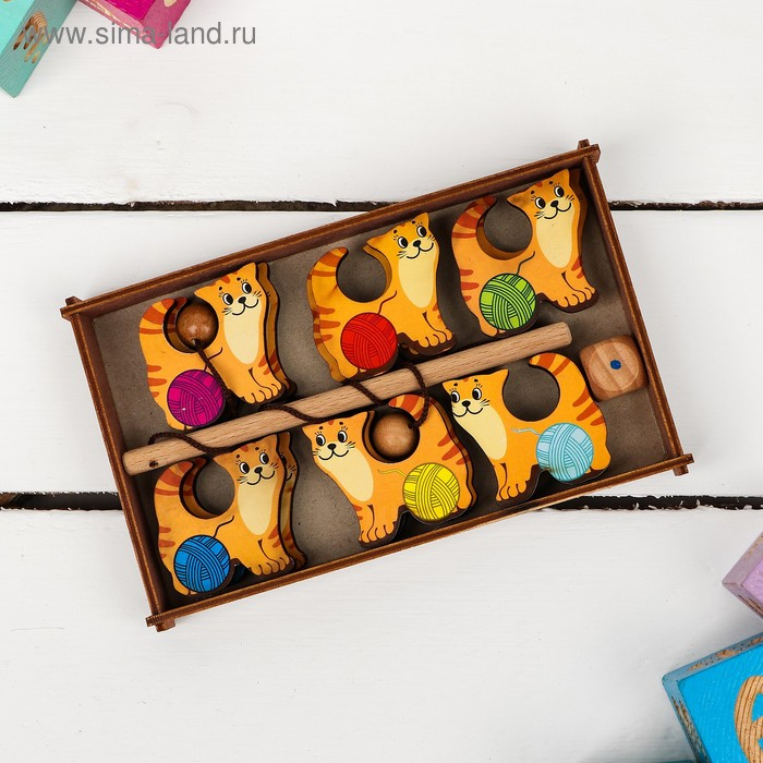 Игра «Поймай-ка. Котики» удочка с шариком Игра «Поймай-ка. Котики» удочка с шариком