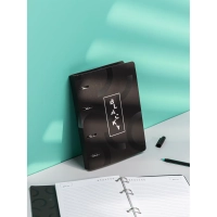 Ежедневник недатированный на кольцах Attache, 136л., 80г/м3, Blacky