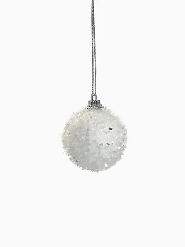 Ёлочные шары &laquo;Пушинка&raquo;, d=4.5 см, набор 6 шт., белые