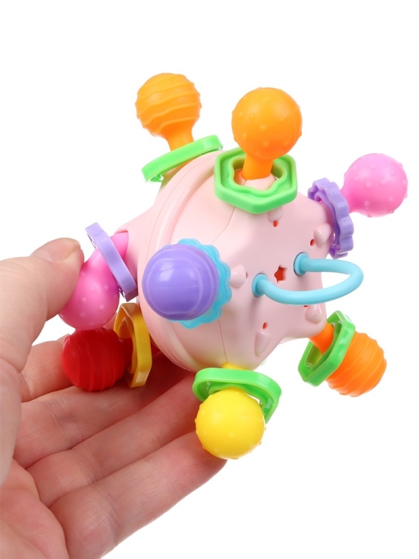 Развивающая сенсорная игрушка «Тянучка», с погремушкой, Крошка Я Развивающая сенсорная игрушка «Тянучка», с погремушкой, Крошка Я