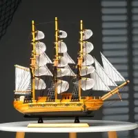 Сувенирная модель корабля &laquo;Астрильд&raquo;, борта светлое дерево, паруса бежевые, 48.5&times;44&times;8 см