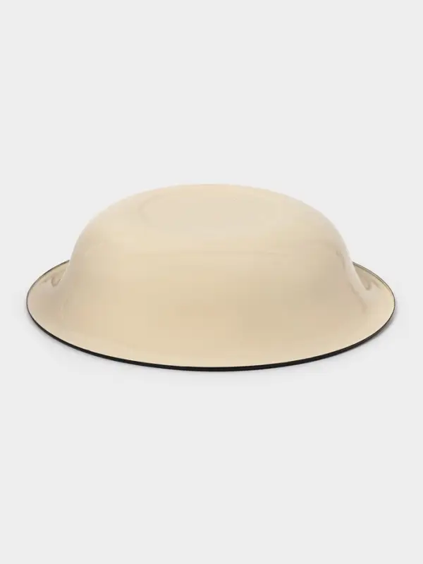 Таз эмалированный, 10 л, без декора, слоновой кости