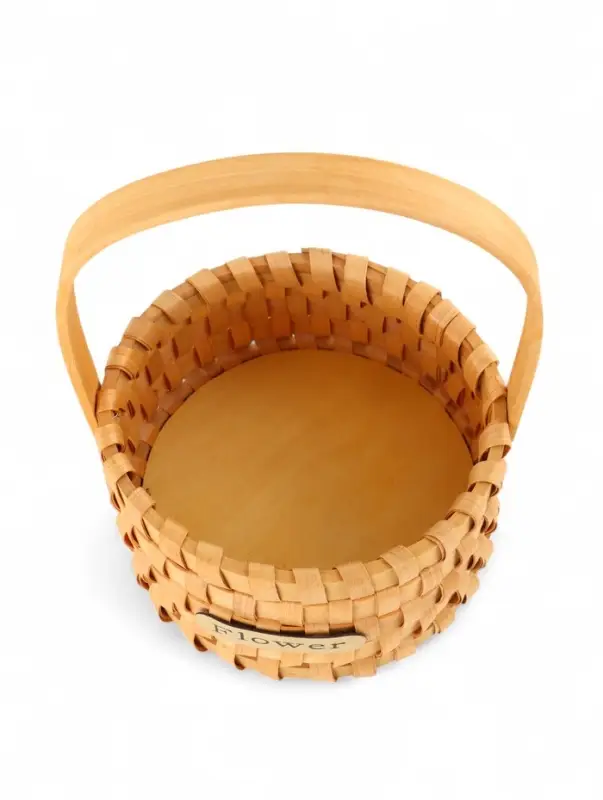 Корзина плетеная 17х17х12 см,  ручка h=13 см, натуральный Корзина плетеная 17х17х12 см,  ручка h=13 см, натуральный