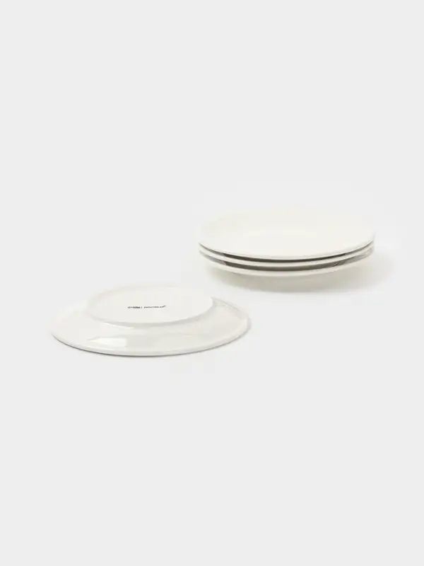 Тарелки Доляна White Label, набор 4 шт., d=18.5 см, фарфор, белые