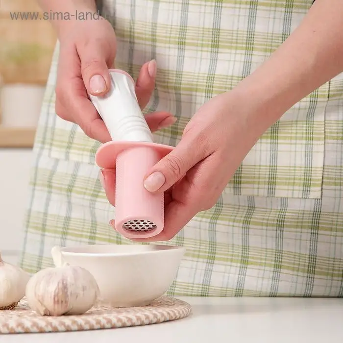 Пресс для чеснока Доляна «Конус», 11 см, цвет МИКС Пресс для чеснока Доляна «Конус», 11 см, цвет МИКС