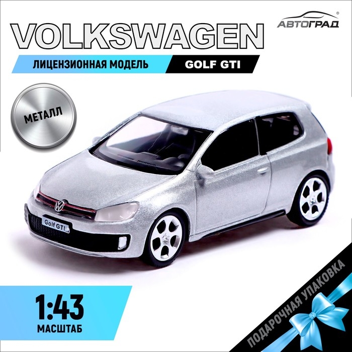 Машина металлическая VOLKSWAGEN GOLF GTI, 1:43, цвет серебряный Машина металлическая VOLKSWAGEN GOLF GTI, 1:43, цвет серебряный